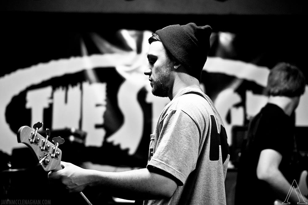 Bass player onstage