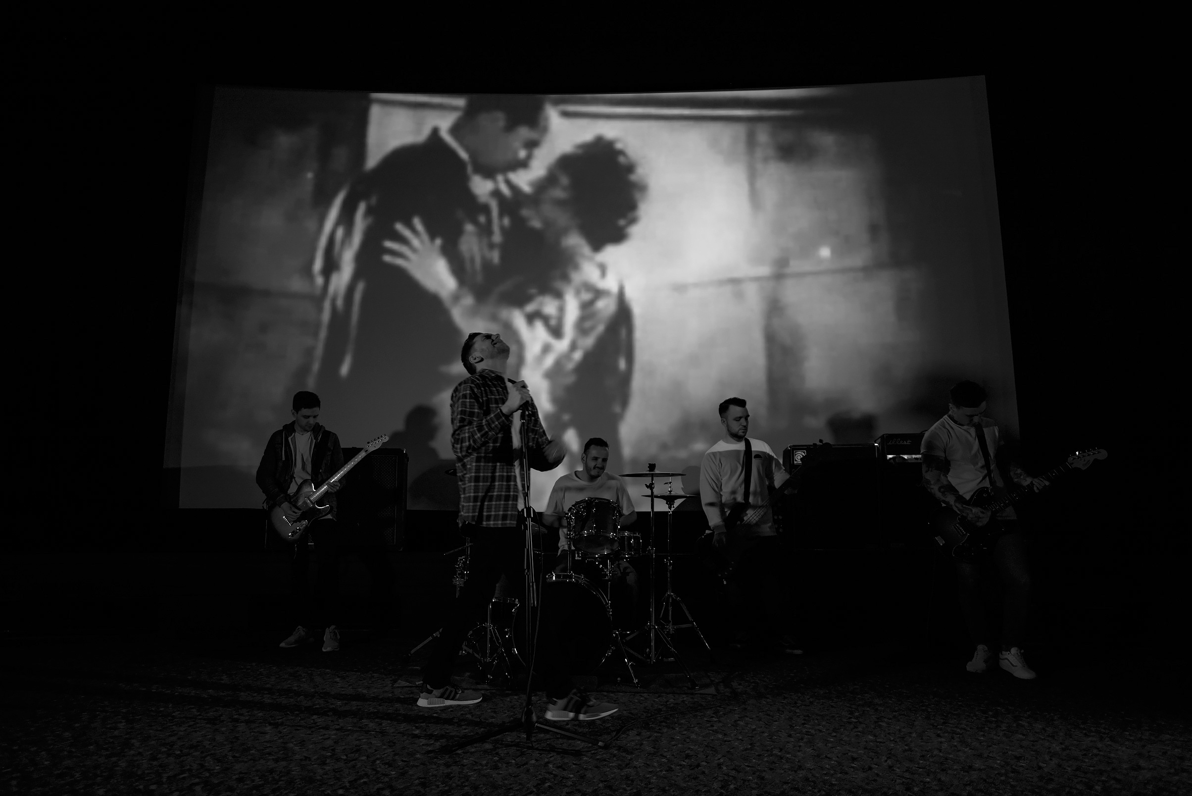 Live music concert with crowd